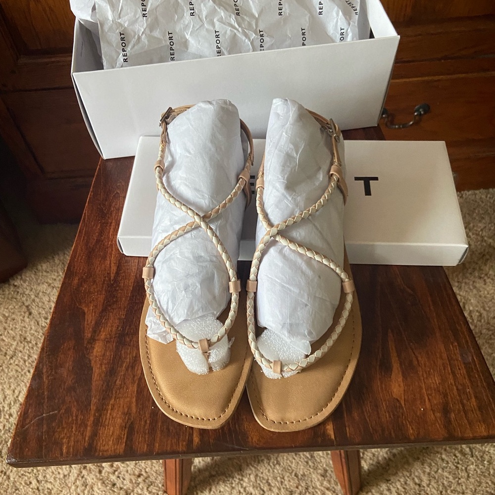 NEW IN BOX Report Braided Sandals